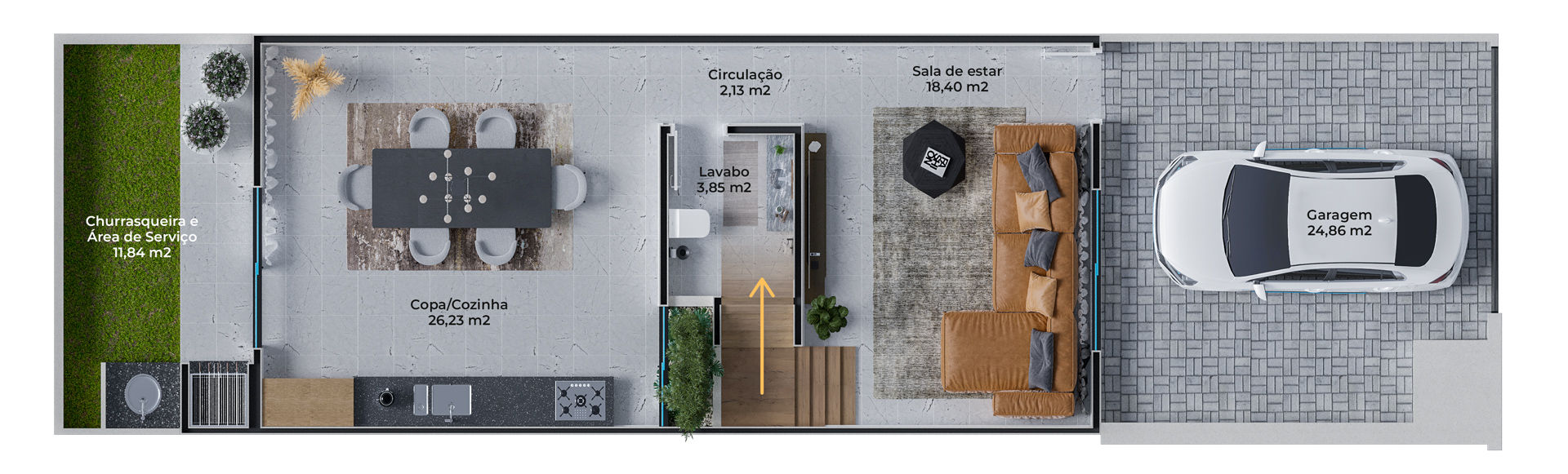 Residencial Gênesis I Sobrados Alto Padrão - Planta 1