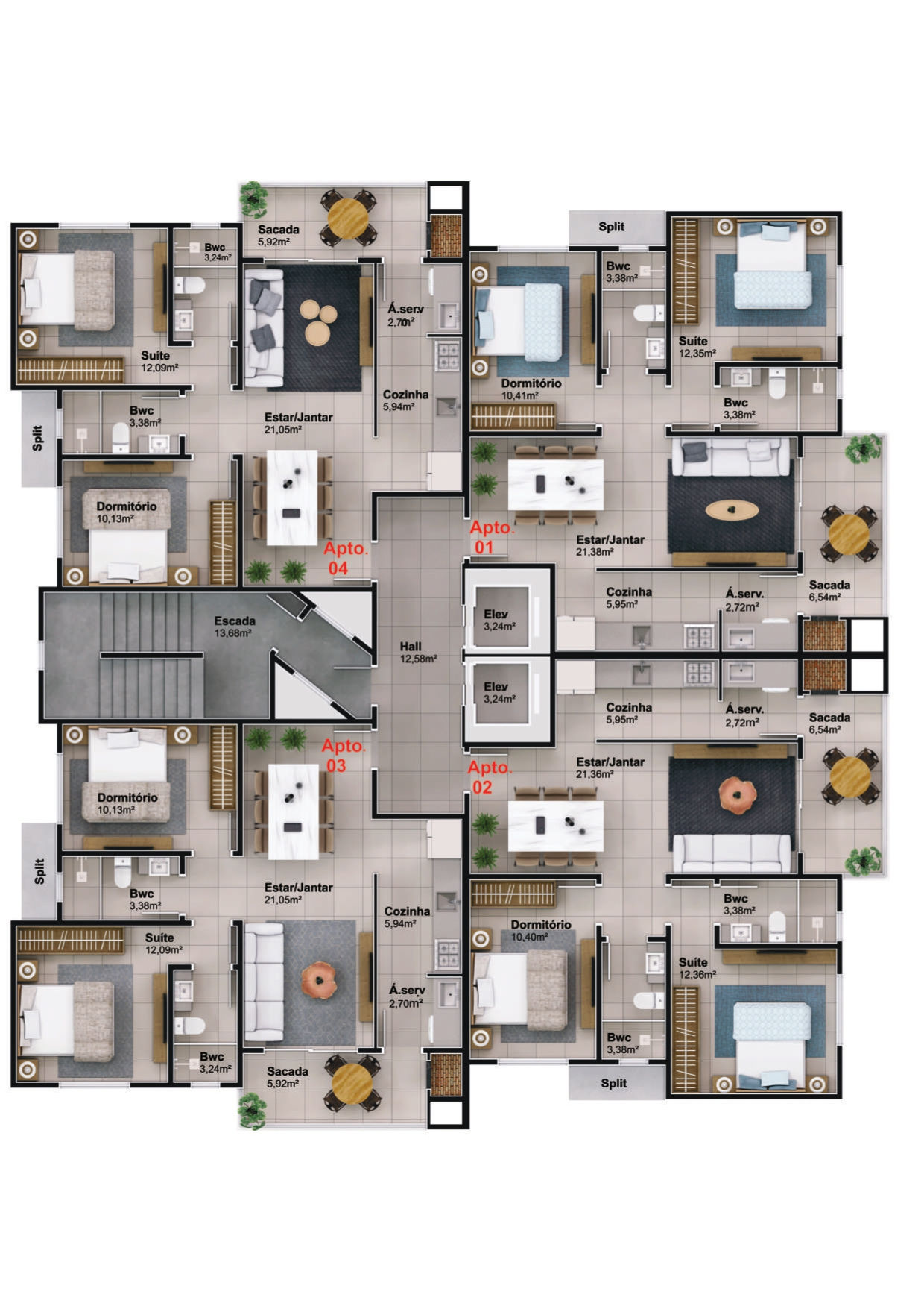 Residencial Neoville - Planta 3